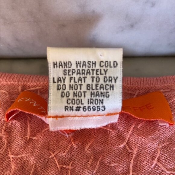 CYNTHIA STEFFE Bead Sequin Coral 3/4 Sleeve Twin Set Medium Vintage - Picture 10 of 17